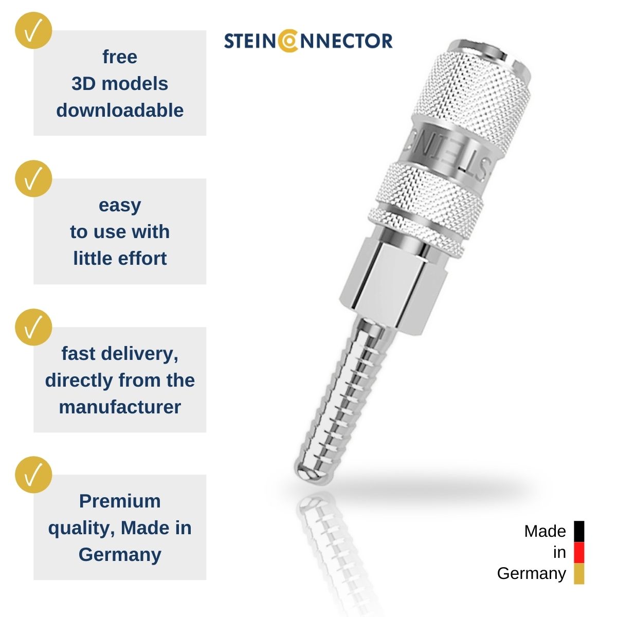 manufacturer of compressed air connections and accessories - stone connector pneumatics quick-action coupling hose coupling safety coupling and compressed air couplings 