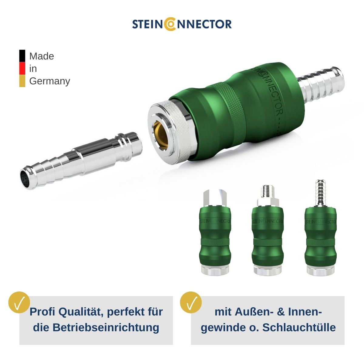 profi druckluft fittings für industrie- und gewerbe-betriebe - schnellkupplungen, sicherheitskupplungen- und druckluftkupplungen in premium qualität - profi schlauchkupplungen für druckluftwerkzeuge 