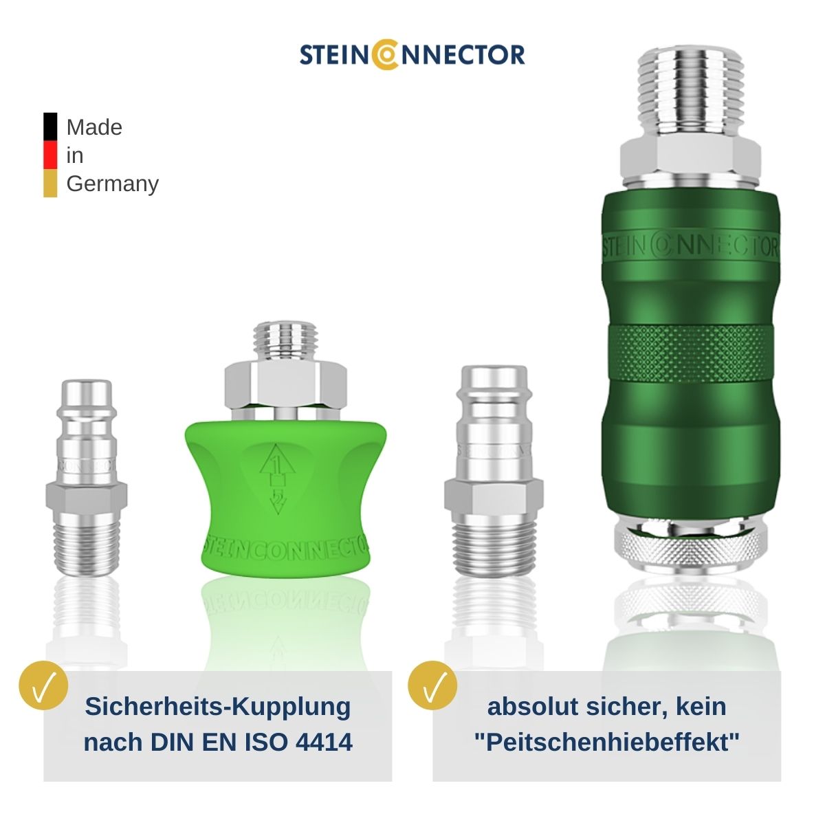 steinconnector druckluft sicherheitskupplungen iso 4414 sicherheits druckluftkupplungen pneumatik fuer industrie betriebseinrichtung