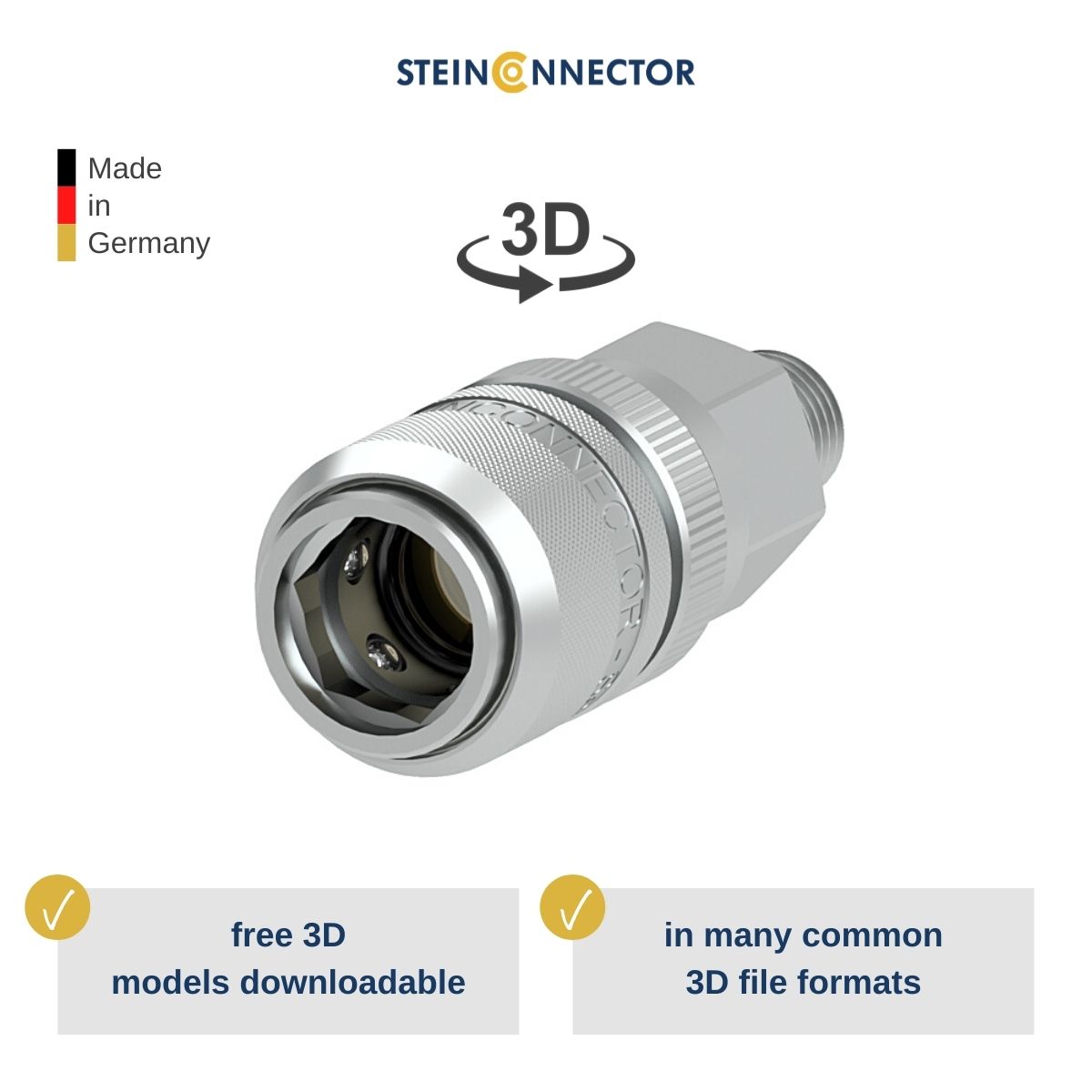 3d quick connect couplings and compressed air couplings cad models in many file formats for quick planning