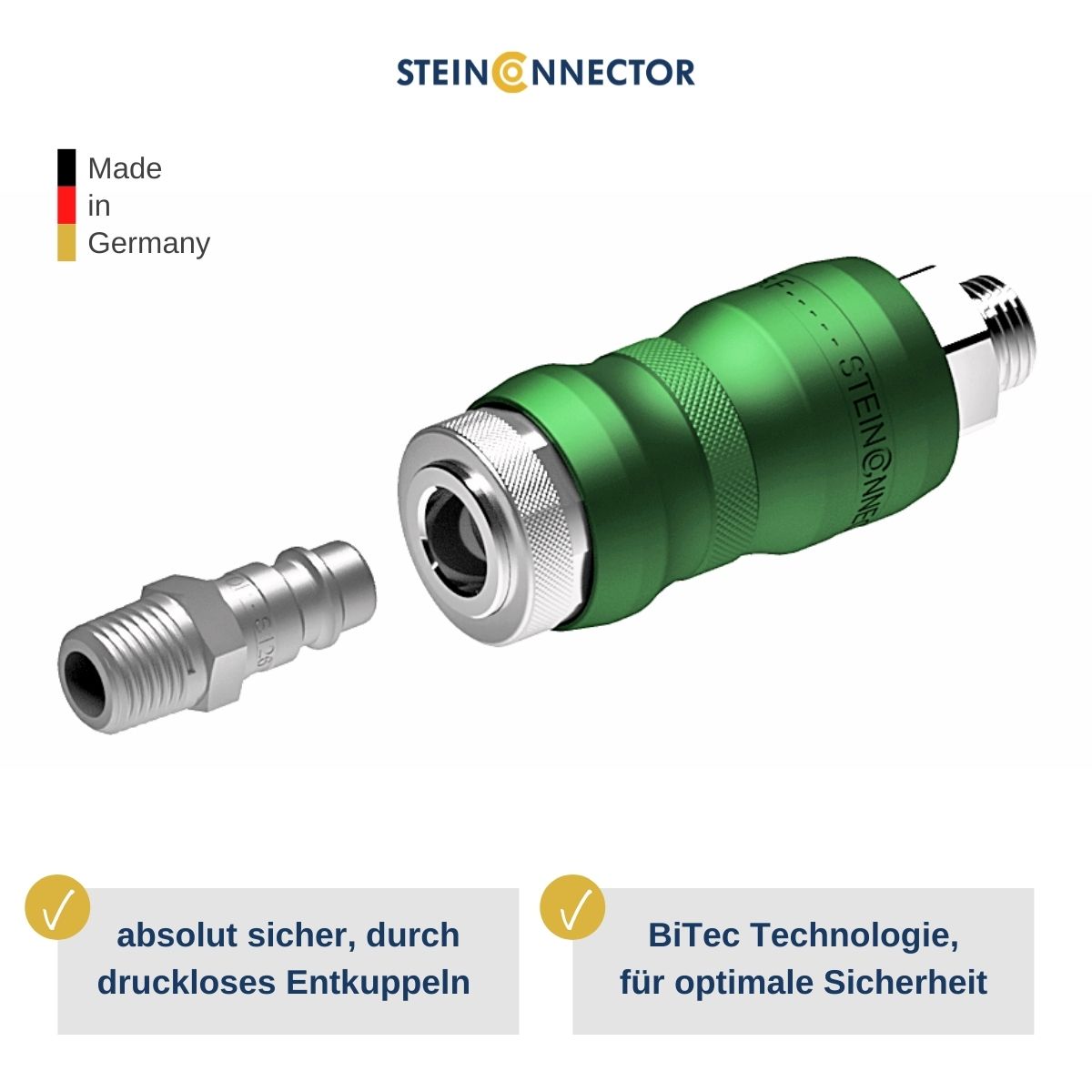 Steinconnector Medizintechnik Kupplungen für den Medical Bereich - kostenlose 3D CAD Modelle in IGES, STEP, DXF & vielen Dateiformaten - Sicherheitskupplungen & Trocken-Kupplungen speziell für medizinische Geräte