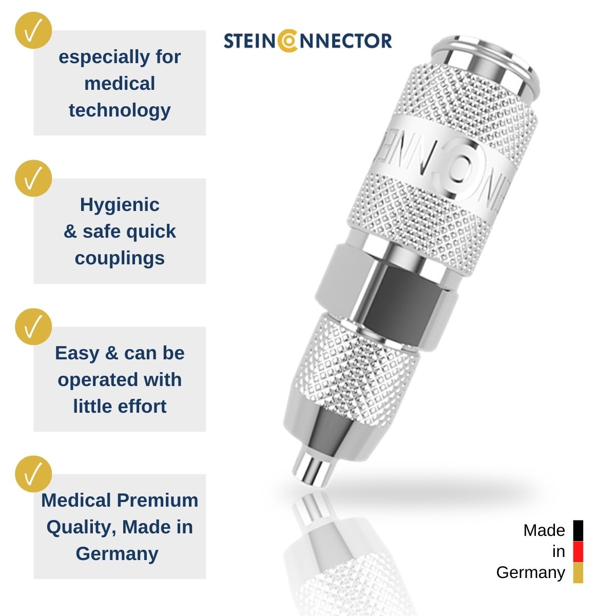 Medical Safety & Quick Couplings for Medical Technology - Made in Germany - MEdical Technology Couplings for Medical Gases, Air & Liquids in Premium Quality